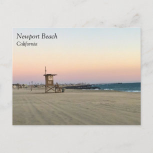Newport Beach at Sunset, Californië Briefkaart