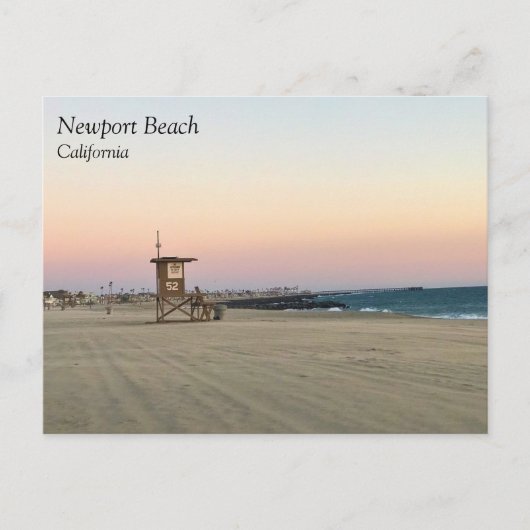 Newport Beach at Sunset, Californië Briefkaart (Voorkant)