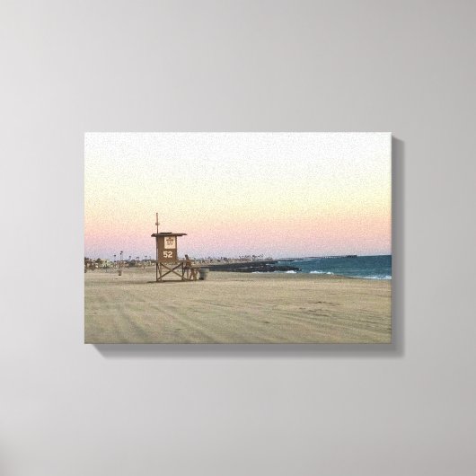Newport Beach at Sunset, Californië Canvas Afdruk (Voorkant)