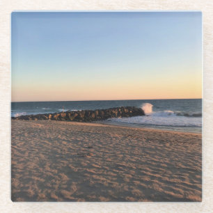 Newport Beach at Sunset, Californië Glazen Onderzetter