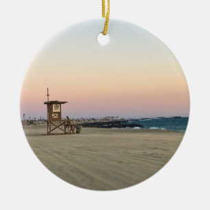 Newport Beach at Sunset, Californië Keramisch Ornament