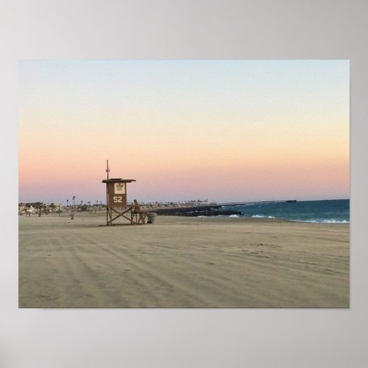 Newport Beach at Sunset, Californië Poster (Voorkant)