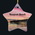 Newport Beach Balboa Pier Keramisch Ornament<br><div class="desc">Newport Beach's Balboa Pier in het zonnige Zuid-Californië. Een aanpasbaar ornament met veel opties.</div>