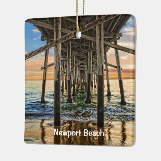 Newport Beach Balboa Pier Keramisch Ornament (Links)
