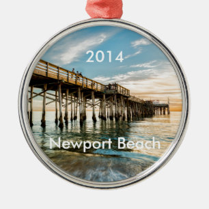 Newport Beach Balboa Pier Metalen Ornament