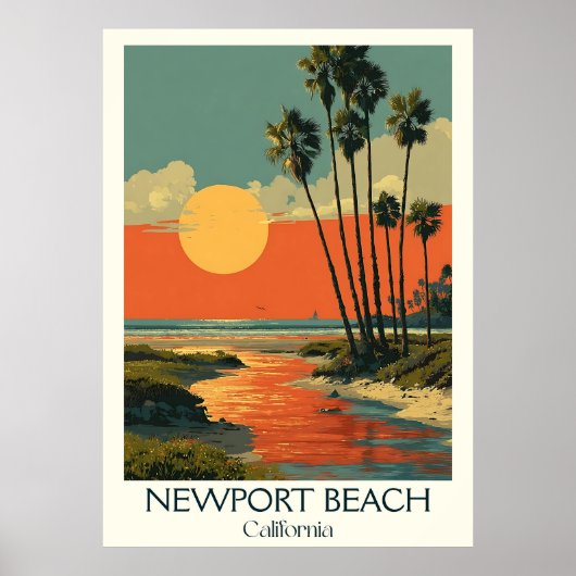 Newport Beach California Art Print | chique kust (Voorkant)
