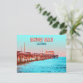 Newport Beach California Balboa Pier  Briefkaart (Staand voorkant)
