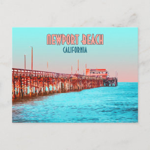 Newport Beach California Balboa Pier  Briefkaart