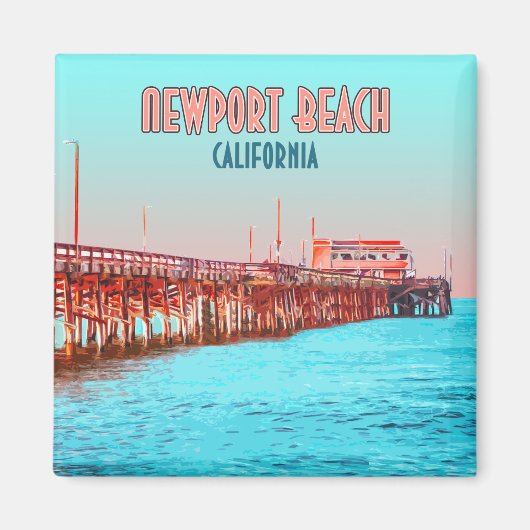 Newport Beach California Balboa Pier  Magneet (Voorkant)
