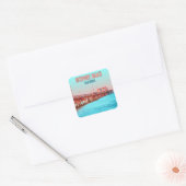 Newport Beach California Balboa Pier Vierkante Sticker (Envelop)