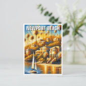 Newport Beach California Briefkaart (Staand voorkant)