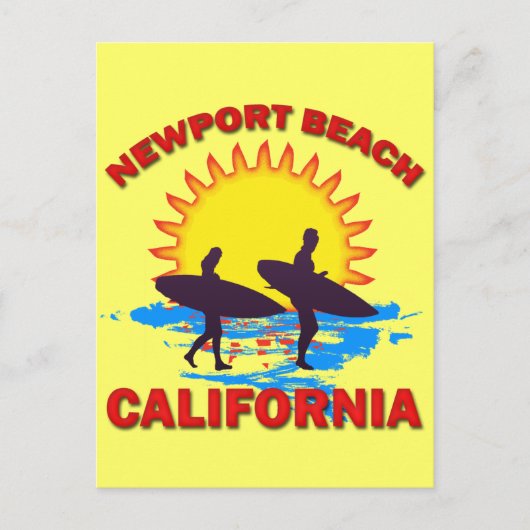 NEWPORT BEACH CALIFORNIA BRIEFKAART (Voorkant)