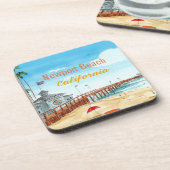 Newport Beach California Coaster Bier Onderzetter (Linkerzijde)
