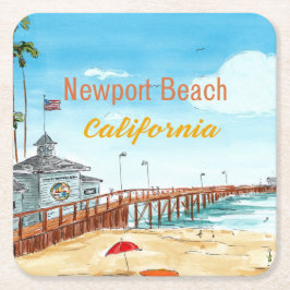 Newport Beach California Coaster Kartonnen Onderzetters