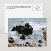 Newport Beach California Gold Coast Briefkaart Fot (Voorkant / Achterkant)