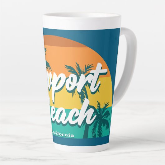 Newport Beach California Latte Mok (Rechterhoek)