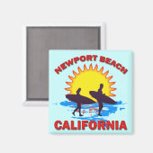 NEWPORT BEACH CALIFORNIA MAGNEET (Voorkant / Achterkant)