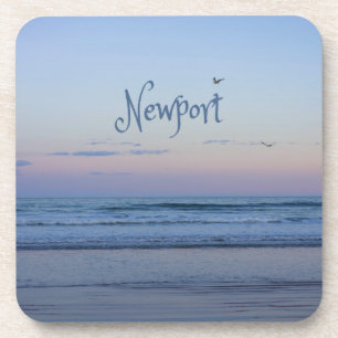 Newport Beach California Ocean Sunrise Blue Bier Onderzetter