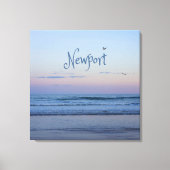 Newport Beach California Ocean Sunrise Blue Canvas Afdruk (Voorkant)