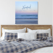 Newport Beach California Ocean Sunrise Blue Canvas Afdruk (Insitu (Slaapkamer))
