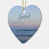 Newport Beach California Ocean Sunrise Blue Keramisch Ornament (Links)