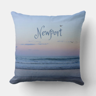 Newport Beach California Ocean Sunrise Blue Kussen