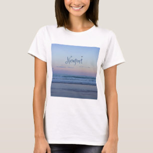 Newport Beach California Ocean Sunrise Blue T-shirt