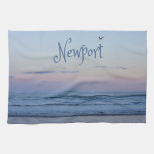 Newport Beach California Ocean Sunrise Blue Theedoek