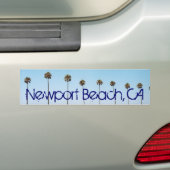 Newport Beach California Palm Trees Bumpersticker (Op auto)