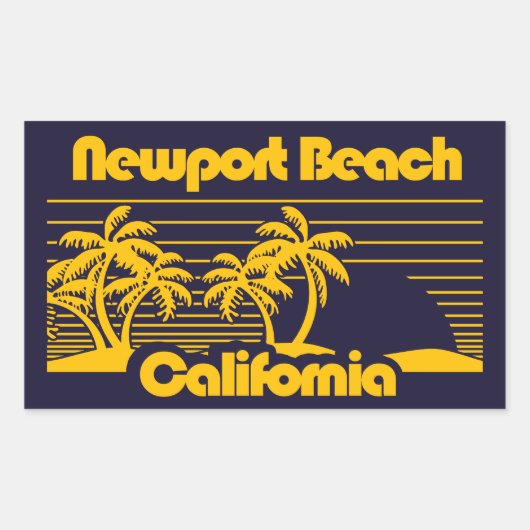 Newport Beach California Rechthoekige Sticker (Voorkant)