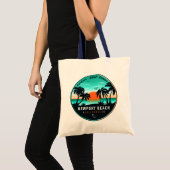 Newport Beach California Retro Sunset Souvenir 80s Tote Bag (Voorkant (product))