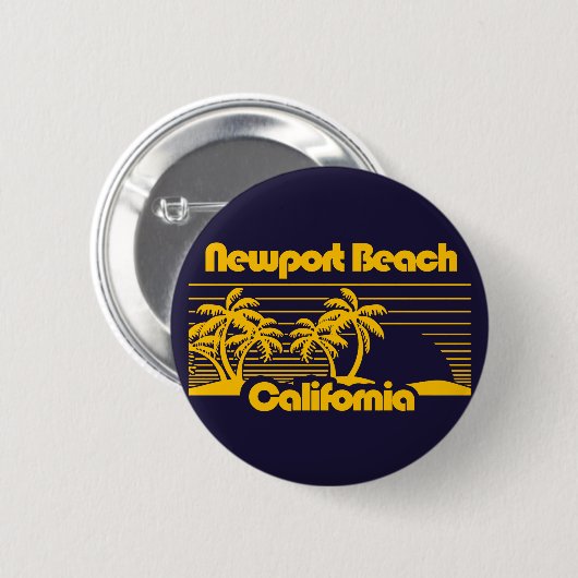 Newport Beach California Ronde Button 5,7 Cm (Voorkant /achterkant)