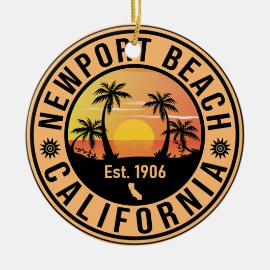 Newport Beach California  Souvenirs Keramisch Ornament (Voorkant)
