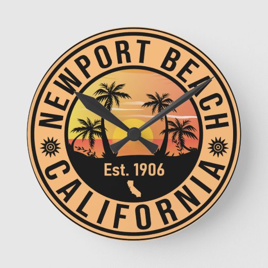 Newport Beach California  Souvenirs Ronde Klok (Voorkant)