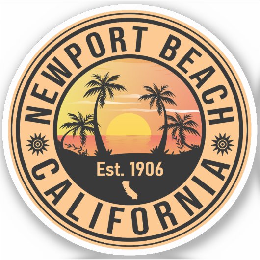 Newport Beach California  Souvenirs Sticker (Voorkant)