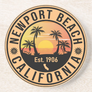 Newport Beach California  Souvenirs Zandsteen Onderzetter