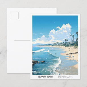 Newport Beach California Verenigde Staten Vintage  Briefkaart