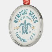 Newport Beach California West Coast Metalen Ornament (Links)