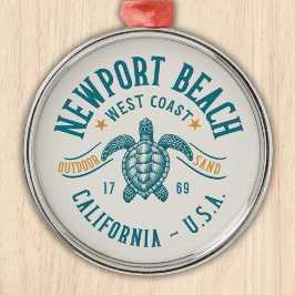Newport Beach California West Coast Metalen Ornament