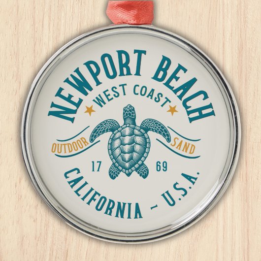 Newport Beach California West Coast Metalen Ornament