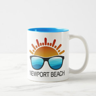 Newport Beach California Zonnebrillen Tweekleurige Koffiemok