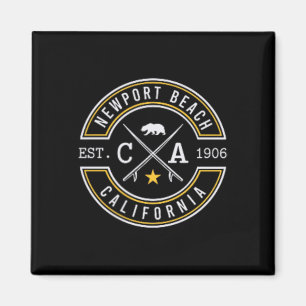 Newport Beach Californië Ca Retro Surfstrand Magneet
