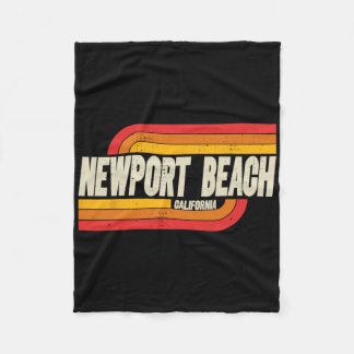 Newport Beach Californië Ca Stad Vintage Fleece Deken
