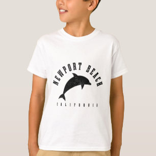 Newport Beach Californië Ca Vintage Dolfijn Vakant T-shirt