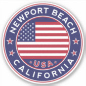 Newport Beach, Californië, Newport Beach Sticker (Voorkant)