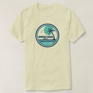 Newport Beach Californië Palmboom Vogels T-shirt