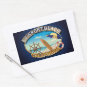 Newport Beach, Californië Rechthoekige Sticker (Envelop)