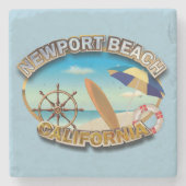 Newport Beach, Californië Stenen Onderzetter (Voorkant)