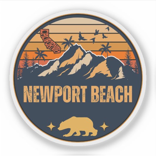 Newport Beach, Californië Sticker (Voorkant)
