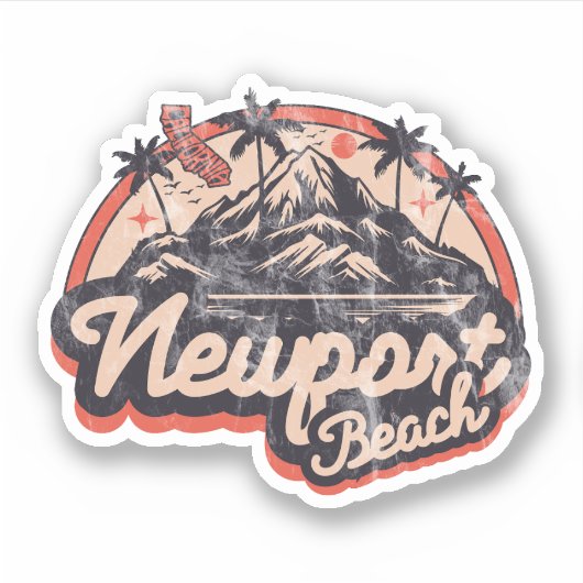 Newport Beach, Californië Sticker (Voorkant)